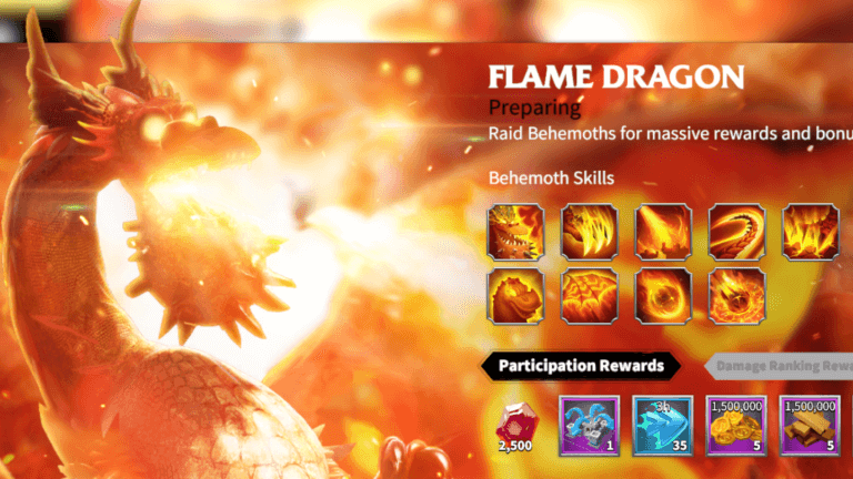 Flame Dragon Skills in Lair: